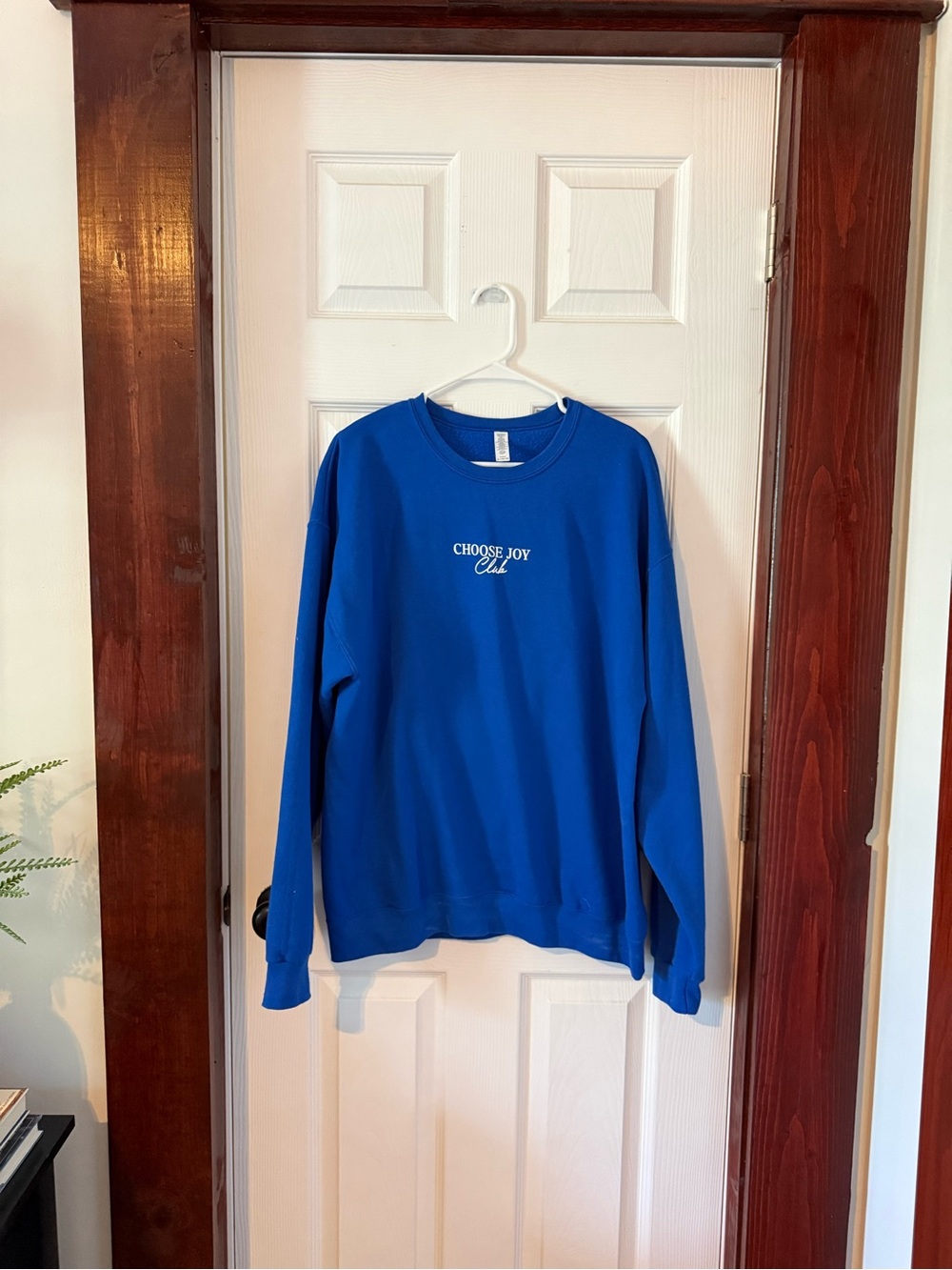 Choose Joy Club Royal Blue Crewneck Sweatshirt XL